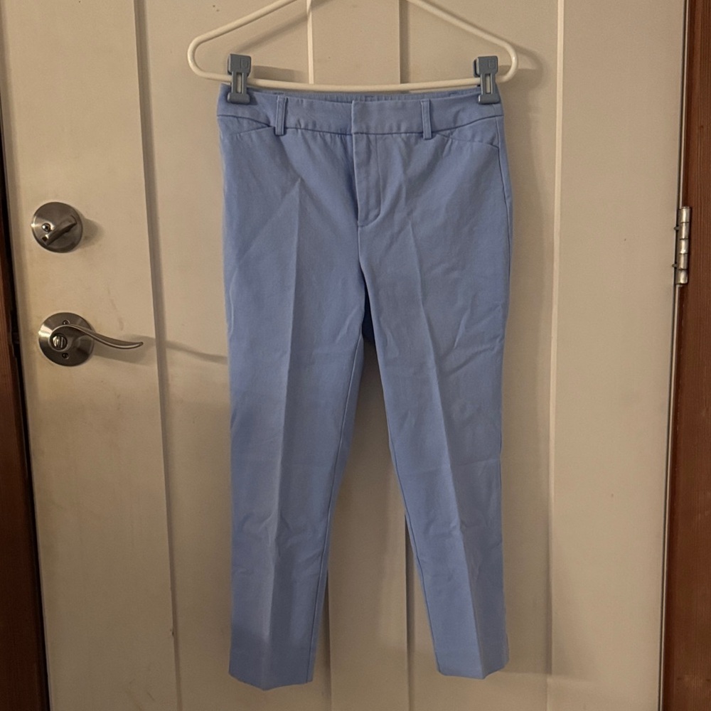 Charter Club Women's Light Blue Newport Slim Cropped Pants